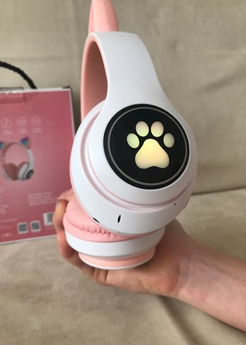 Pembe Pastel Bluetooth Kulaklık - Görsel 5