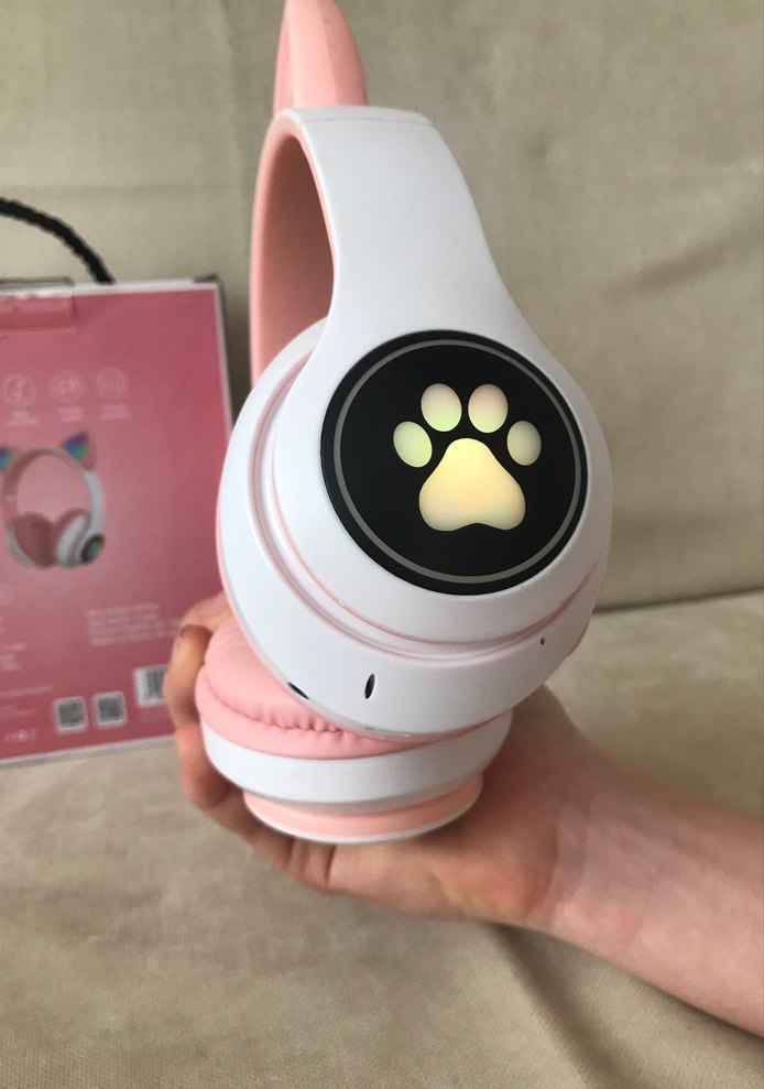 Pembe Pastel Bluetooth Kulaklık - Görsel 5