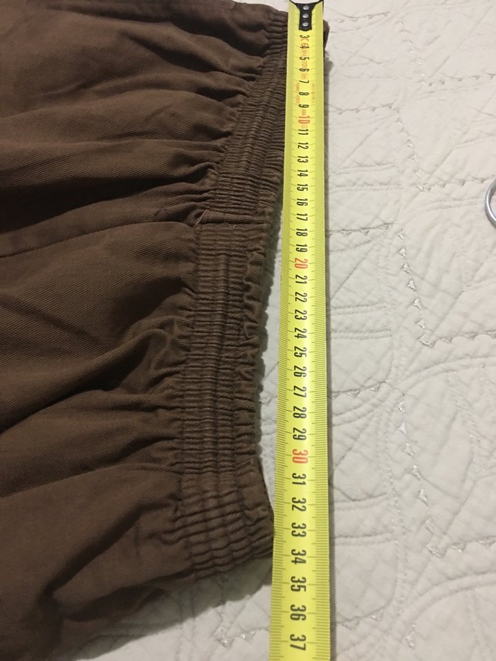 Kahverengi Rahat Kesim Kadın Mini Şort - Görsel 5