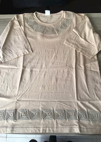 Bej Kısa Kollu Tişört - Görsel 3