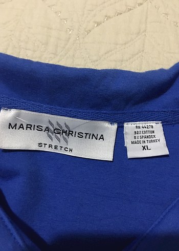 Mavi Düğmeli Kadın Uzun Kollu Gömlek - Görsel 6