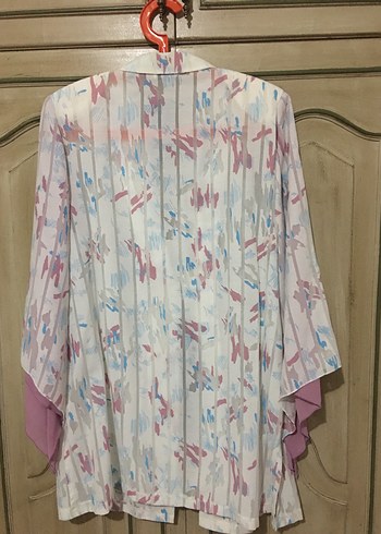 Mor Pastel Batik Desenli Uzun Kollu Kadın Ceket - Görsel 3