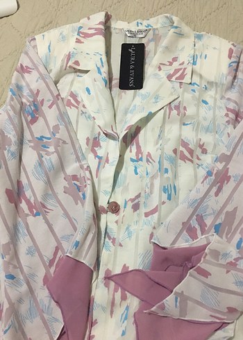 Mor Pastel Batik Desenli Uzun Kollu Kadın Ceket - Görsel 7