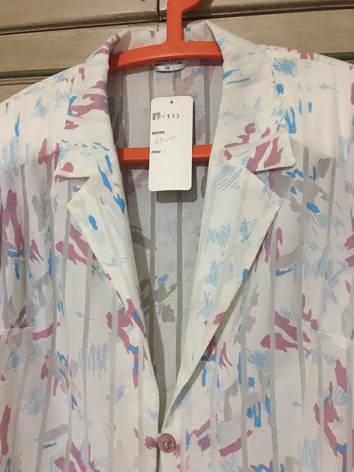 Mor Pastel Batik Desenli Uzun Kollu Kadın Ceket - Görsel 2