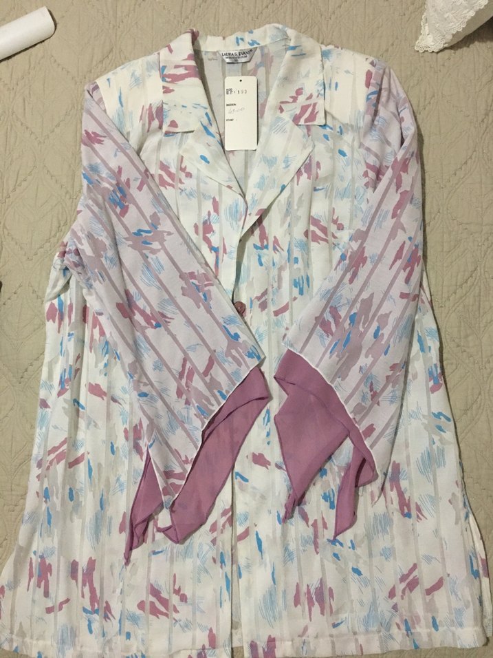 Mor Pastel Batik Desenli Uzun Kollu Kadın Ceket - Görsel 4