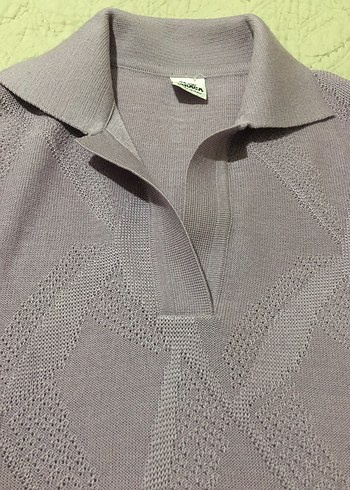 Lika renk V Yaka Örgü Kadın Kazak - Görsel 4