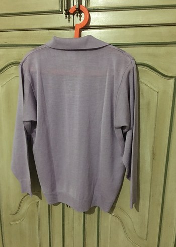 Lika renk V Yaka Örgü Kadın Kazak - Görsel 2