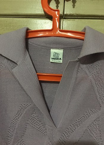 Lika renk V Yaka Örgü Kadın Kazak - Görsel 3