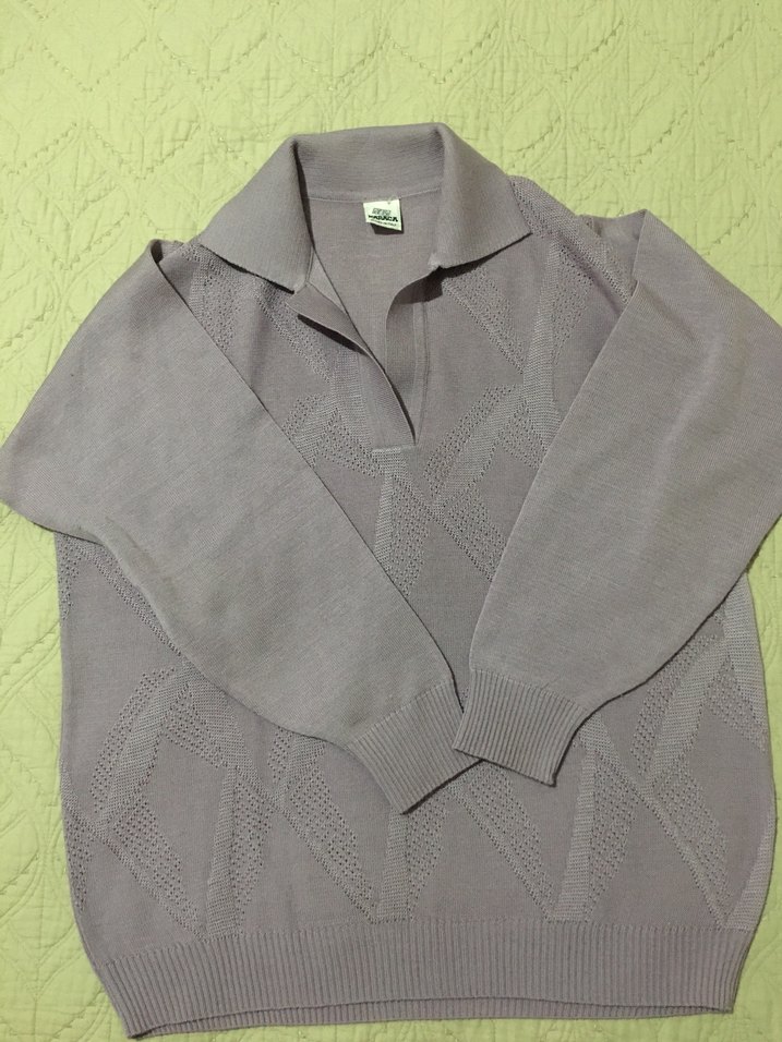 Lika renk V Yaka Örgü Kadın Kazak - Görsel 5