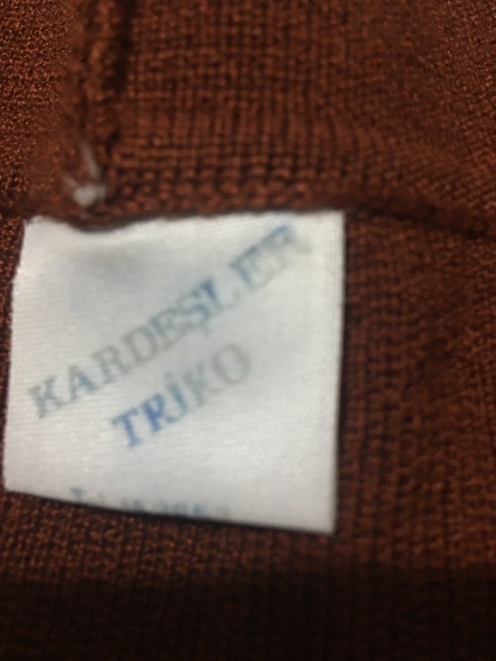 Düğmeli kiremit rengi Midi Kadın Hırka - Görsel 5