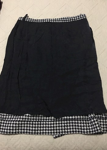 Gri Midi Kadın Pilili Kalem Etek - Görsel 3