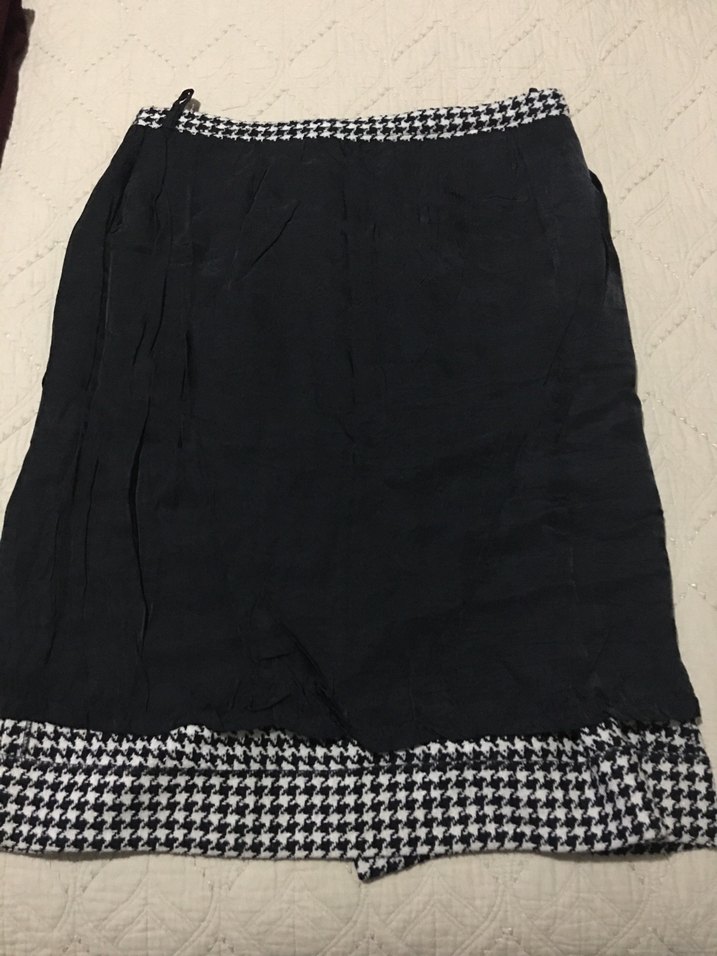 Gri Midi Kadın Pilili Kalem Etek - Görsel 3