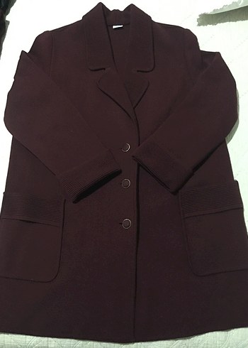 Düğmeli Kahverengi Midi Hamile Kaban - Görsel 3