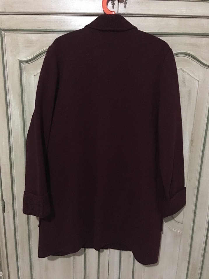 Düğmeli Kahverengi Midi Hamile Kaban - Görsel 2