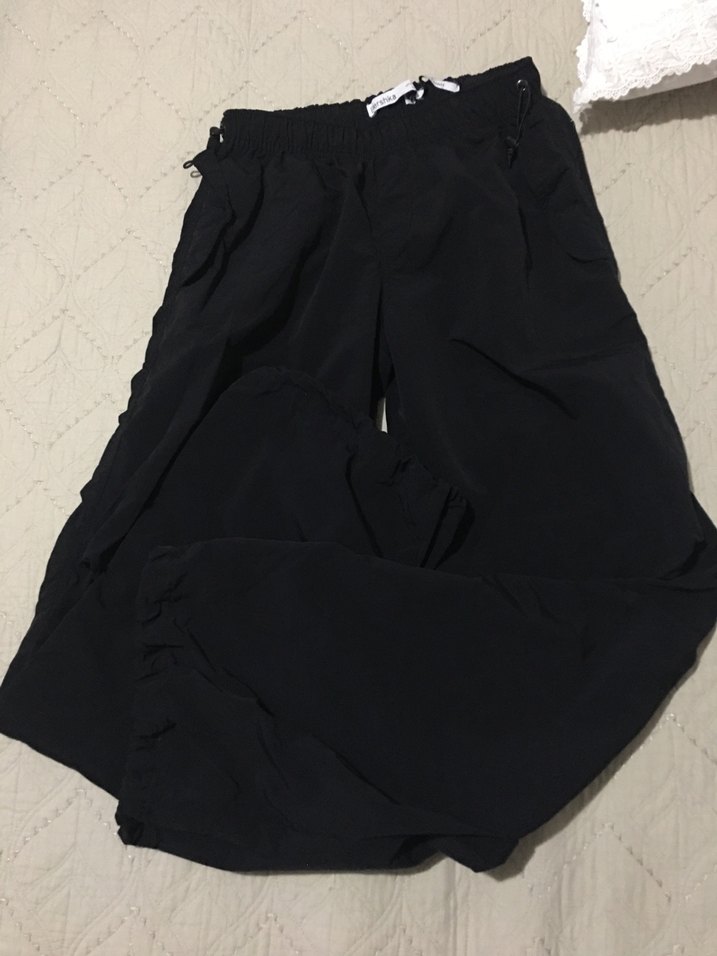 Siyah Kadın Rahat Kesim Pantolon - Görsel 3