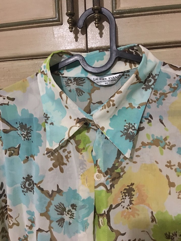 Bohem Çok Renkli Kısa Kollu Gömlek - Görsel 3