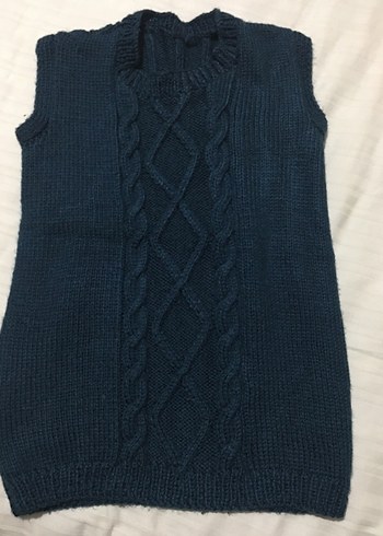 V Yaka El örgü erkek çocuk Süveter - Görsel 3