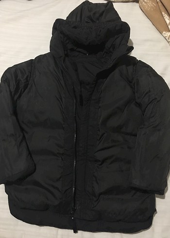 Siyah Erkek çocuk Fermuarlı Street Wear Mont - Görsel 10