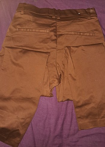 H&M Kahverengi Midi Kumaş Kadın Pantolon