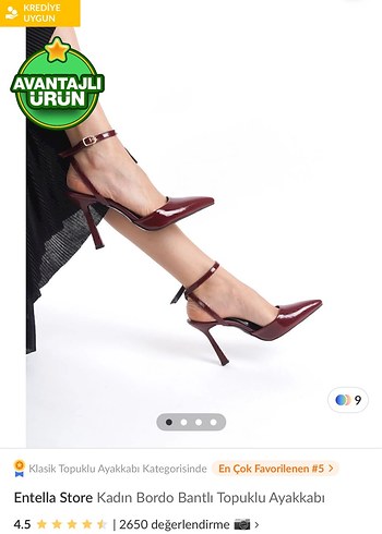 Entella Store Kadın Bordo Bantlı Topuklu Ayakkabı - Görsel 5