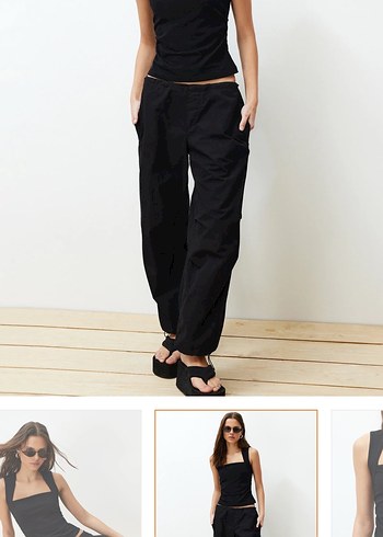 Siyah V Yaka Mini  Bluz - Görsel 3