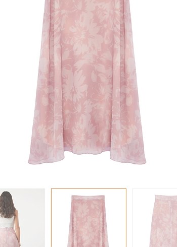 Pembe Midi Bohem Salaş Etek - Görsel 7