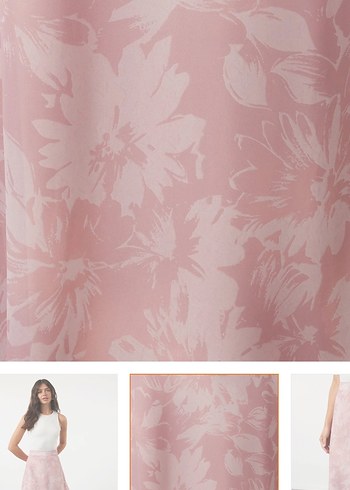 Pembe Midi Bohem Salaş Etek - Görsel 4