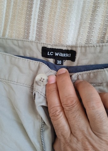 LC Waikiki Bej Keten Erkek Mini Pantolon