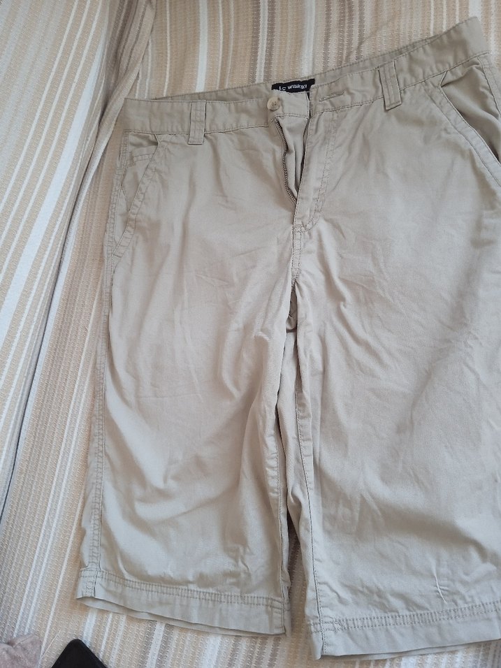 LC Waikiki Bej Keten Erkek Mini Pantolon - Görsel 5