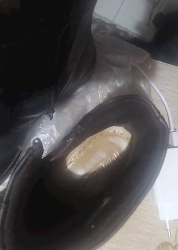 Siyah Deri Tokalı Biker Kadın Bot - Görsel 3