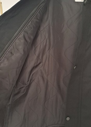 50 Beden Düğmeli Siyah Erkek Midi Kaban