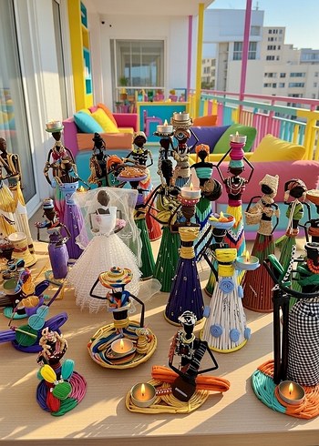 Afrikalı biblo gelin el yapımı - Görsel 5