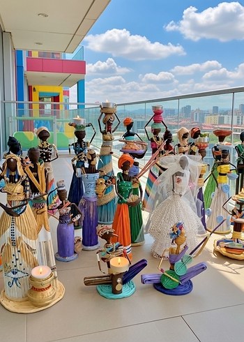 Afrikalı biblo gelin el yapımı - Görsel 6