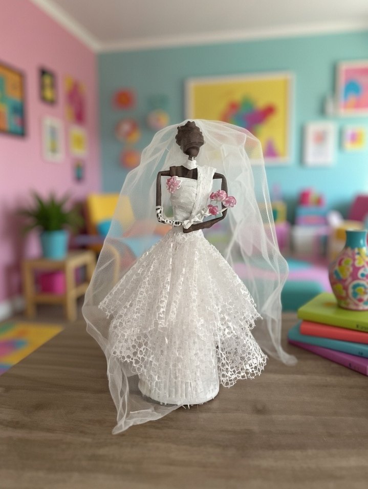 Afrikalı biblo gelin el yapımı - Görsel 2