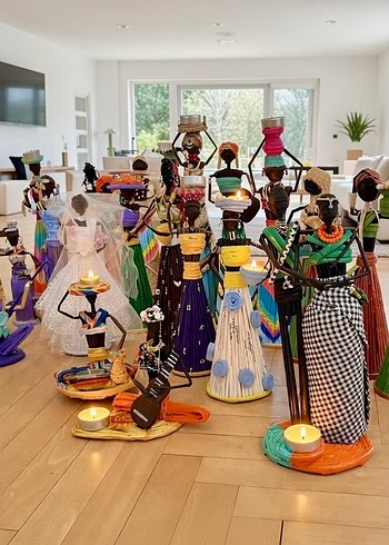 Afrikalı biblo mumluk el yapımı - Görsel 6