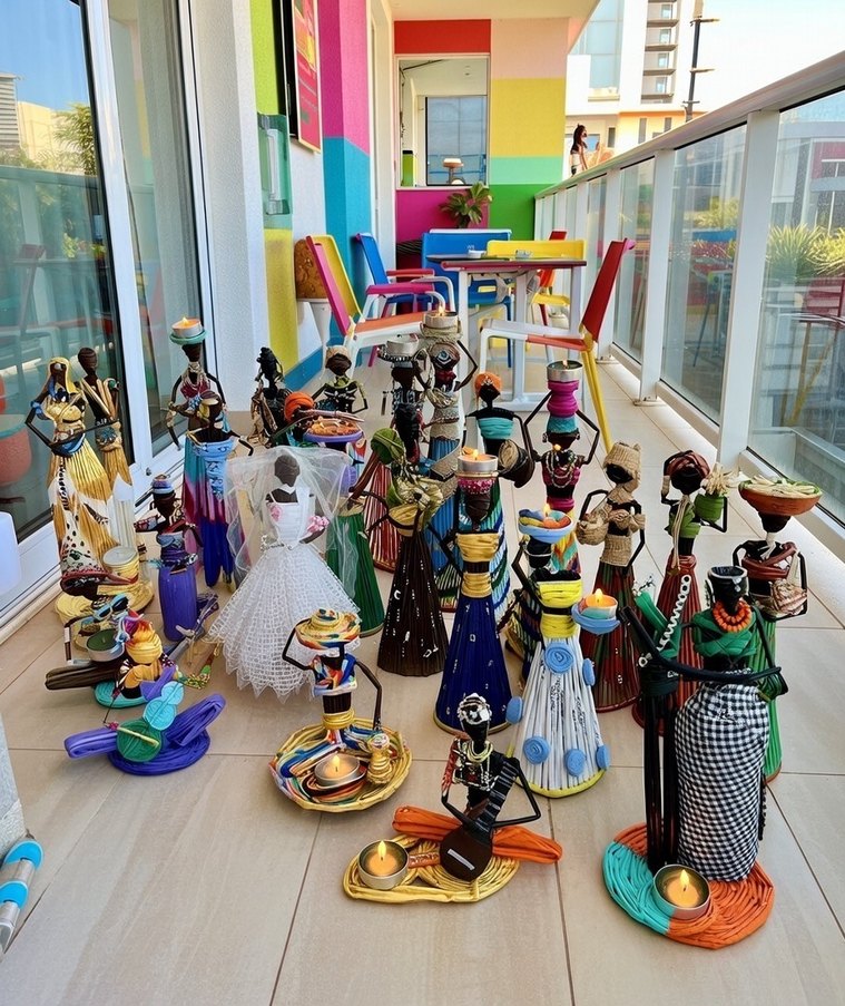 Afrikalı biblo mumluk el yapımı - Görsel 4