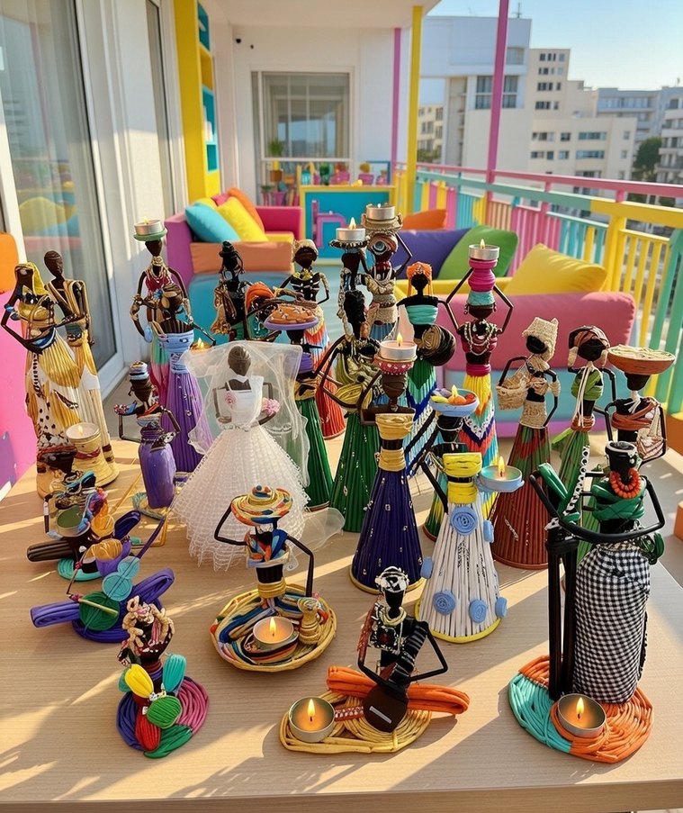 Afrikalı biblo mumluk el yapımı - Görsel 2