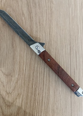 Kahverengi Ahşap Saplı Katlanabilir Çakı - Görsel 6