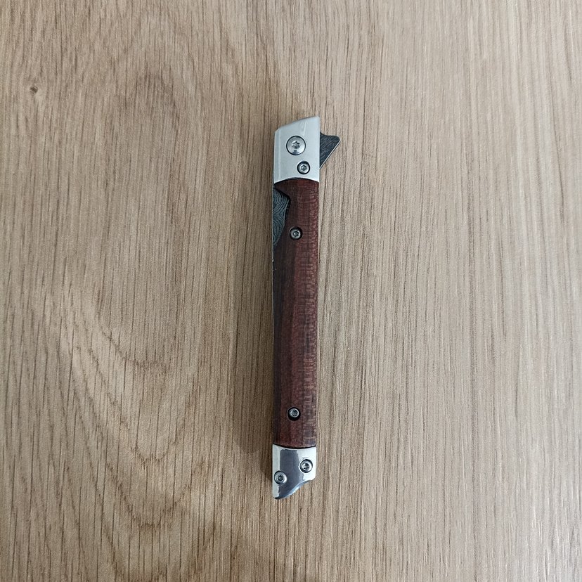 Kahverengi Ahşap Saplı Katlanabilir Çakı - Görsel 4