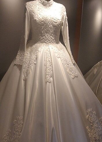 Saten gelinlik - Görsel 3