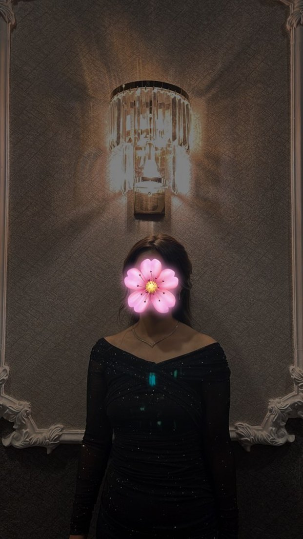 Siyah V Yakalı Uzun Drapeli Kadın Abiye - Görsel 2