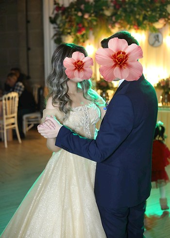 Işıltılı Gold Uzun Kayışlı nişanlık - Görsel 2