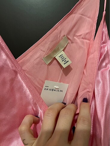 H&M hm saten elbise