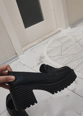 Siyah Platform Topuklu Kadın Ayakkabı - Görsel 5