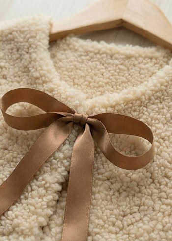 Kız Çocuk Bej Triko Yelek - Görsel 2