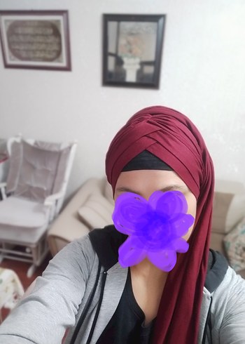 Bordo Kadın hazır şal