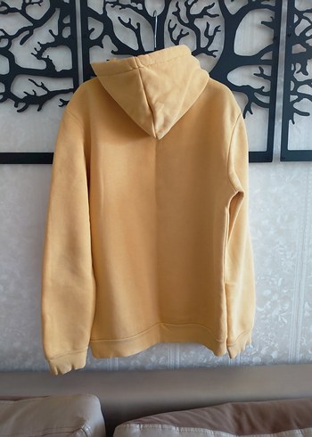 s Beden #koton Sarı Oversize Kapüşonlu erkek Sweatshirt