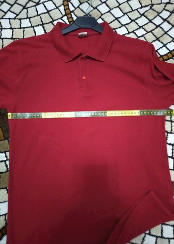 Bordo Uzun Kollu Polo Tişört - Görsel 4