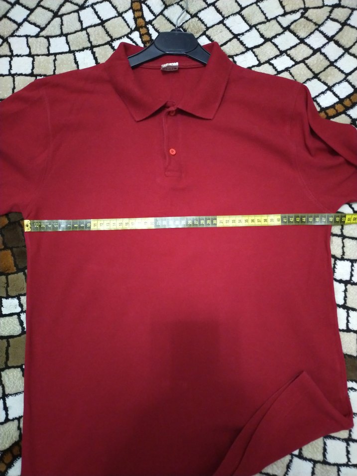 Bordo Uzun Kollu Polo Tişört - Görsel 4