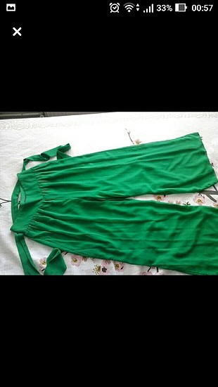 yeşil bol paça pantolon